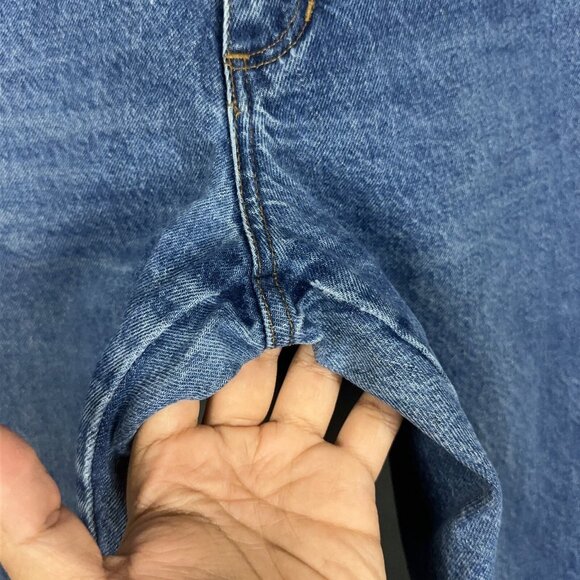 Vintage ICEBERG Jeans Mens Size 30X29 Blue Straight Leg Embroidered - Picture 4 of 15